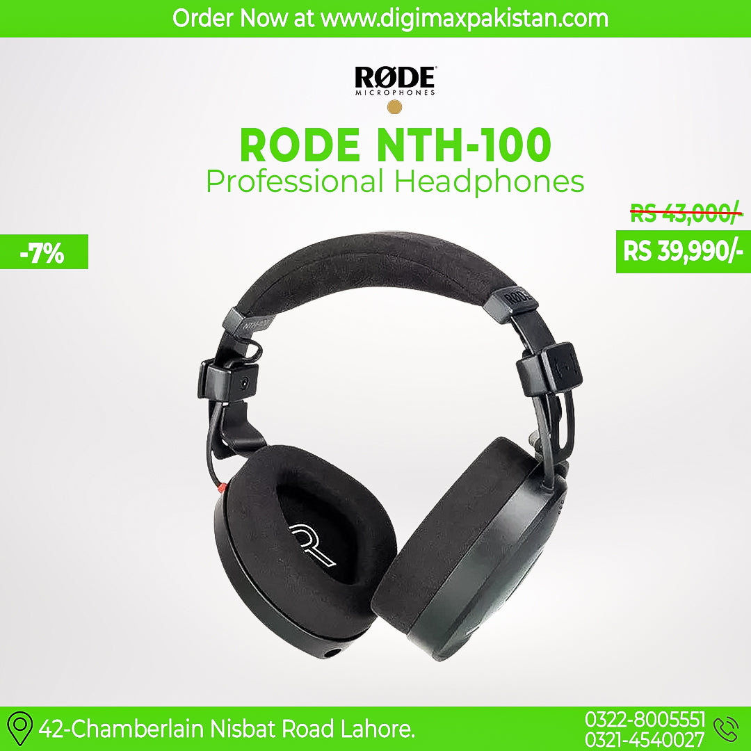 Rode NTH 100 Professional Closed Back Over Ear Headphones Black