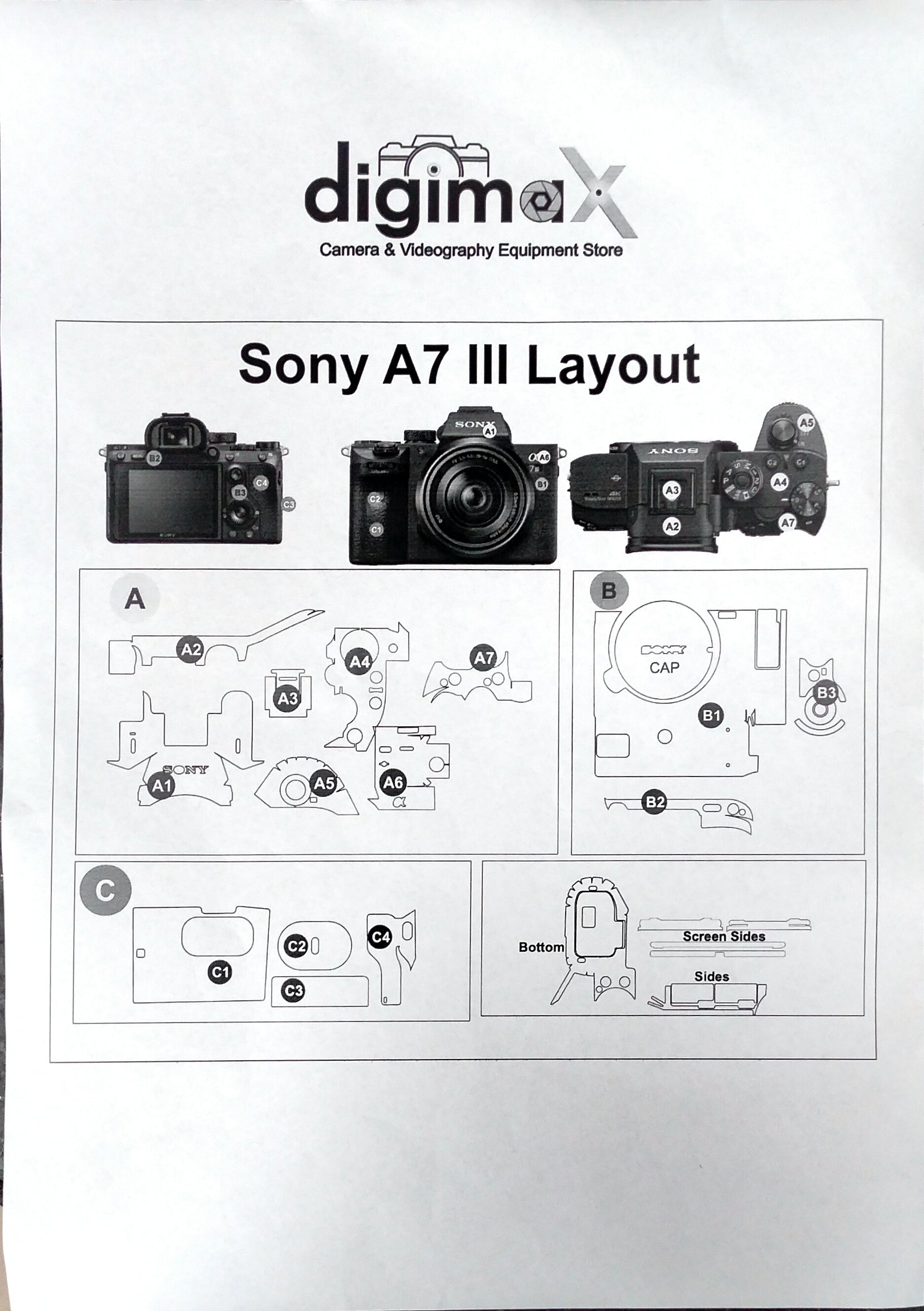 Sony A7 iii A7R iii Skins Sticker