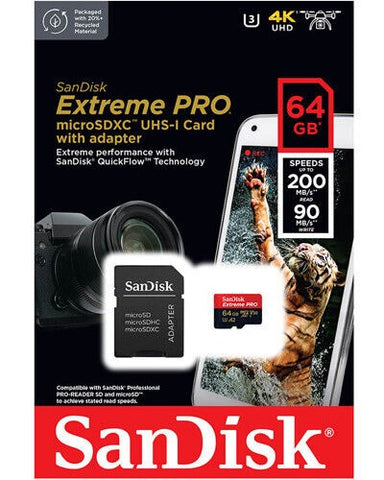 SanDisk 64GB 200MB/s Extreme Pro Micro SD Card