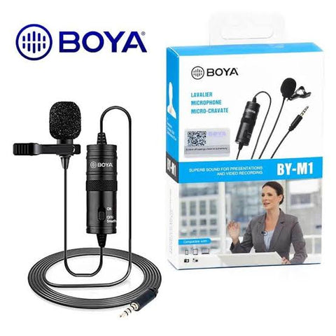 BOYA BY-M1 Omnidirectional Lavalier Microphone (Black)