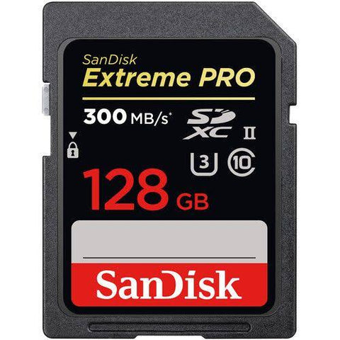 SanDisk 128GB 300mbs Extreme PRO UHS-II SDXC Memory Card
