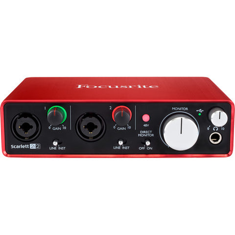 Focusrite Scarlett 2i2 USB Audio Interface (2nd Generation) used
