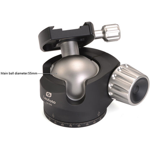 Leofoto LH-55 Low-Profile Ball Head with Quick Release Plate (Black)