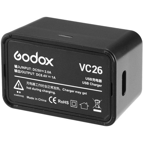 Adattatore Ricarica USB VC26 Per Batterie Flash – Compatibile V1F V1O V1P V860III, Uscita 8.4V