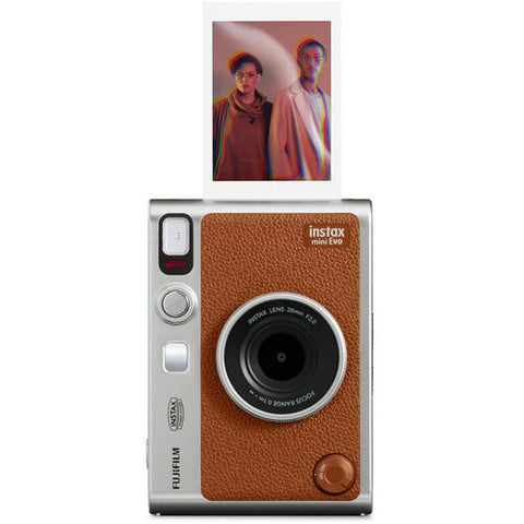 FUJIFILM instax mini EVO Hybrid Instant Camera (Brown)