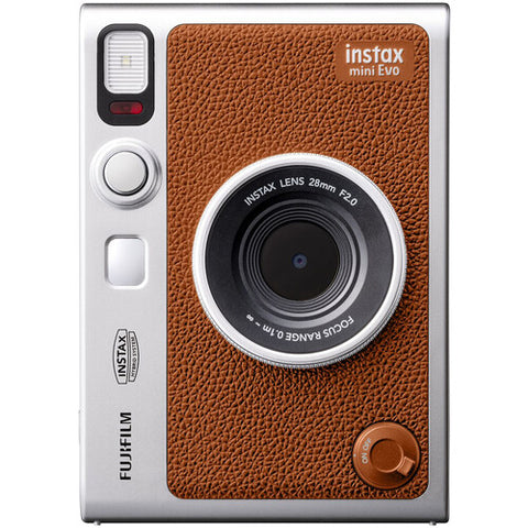 FUJIFILM instax mini EVO Hybrid Instant Camera (Brown)