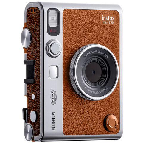 FUJIFILM instax mini EVO Hybrid Instant Camera (Brown)