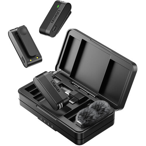 Ulanzi A100 2-Person Wireless Microphone System for Cameras and Mobile Devices (2.4 GHz)