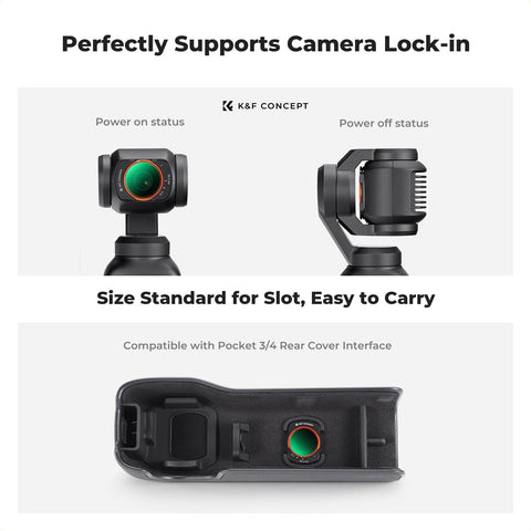 K&F CONCEPT Variable ND2-32 Filter Compatible with DJI Osmo Pocket 4/3 KF01.3182