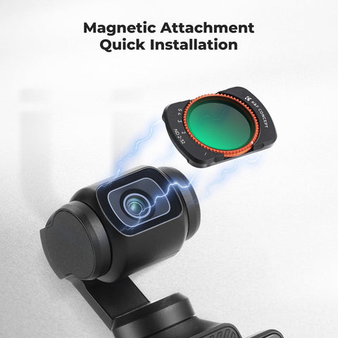 K&F CONCEPT Variable ND2-32 Filter Compatible with DJI Osmo Pocket 4/3 KF01.3182
