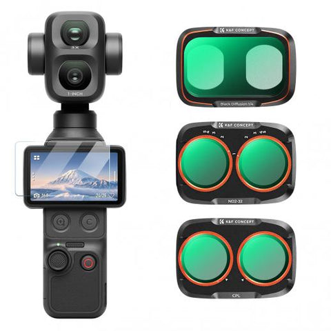 K&F CPL+BLACK DIFFUSION 1/4+ND2-32 FILTER FOR POCKET 4P