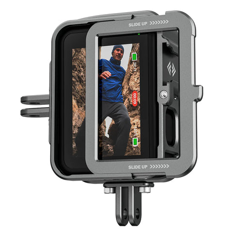 TELESIN Metal Cage Vertical Frame for GoPro 12/11/10/9