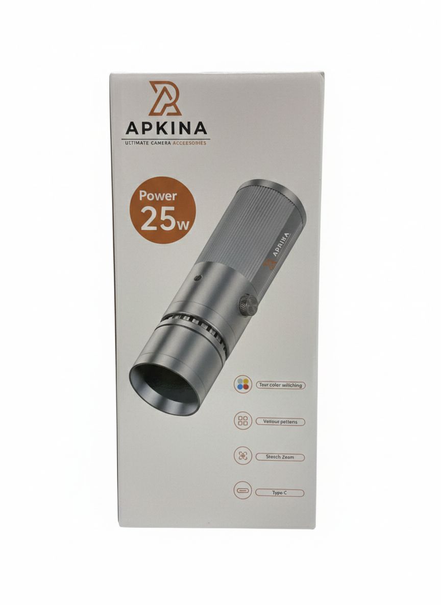 Apkina 25W LED Torch Light Bi-Color Portable Video Light