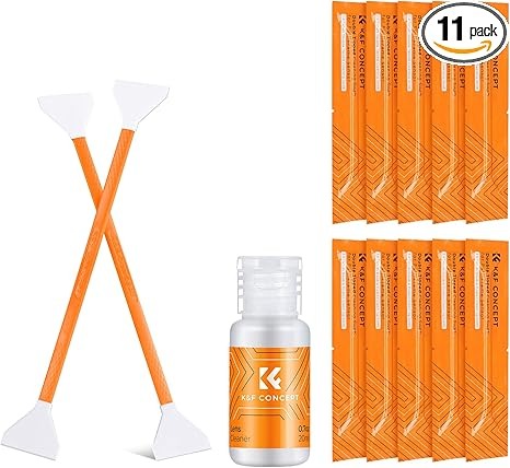 K&F Concept Professional Full Frame Sensor Cleaning Kit, Digital Camera Lens Cleaner Kit - 20ml Sensor Cleaner & 10 X 24mm Double-Tipped Full Frame Sensor Cleaning Swabs