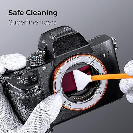 K&F Concept Professional Full Frame Sensor Cleaning Kit, Digital Camera Lens Cleaner Kit - 20ml Sensor Cleaner & 10 X 24mm Double-Tipped Full Frame Sensor Cleaning Swabs