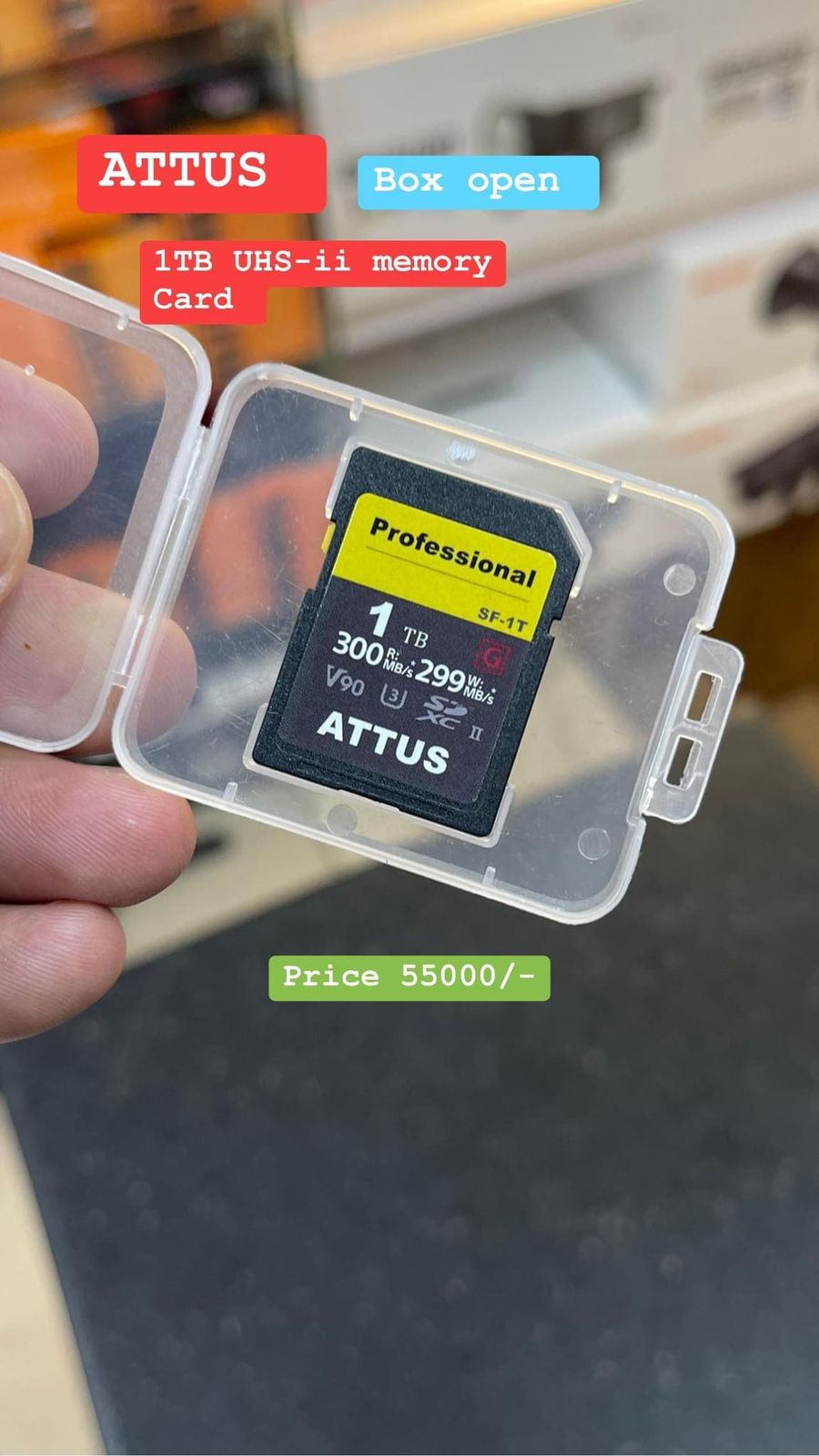 Professional ATTUS SDXC Memory Card 1TB