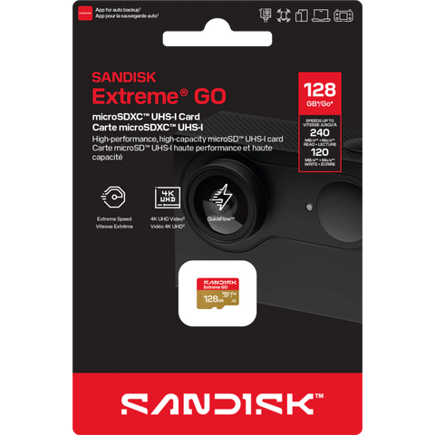 128GB SANDISK Extreme® GO microSDXC™ UHS-I V30 A2 240MB/s