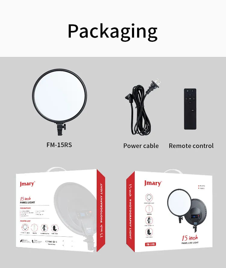 Jmary Round LED Light Panel 15inch FM-15 RS – DigiMax Pakistan