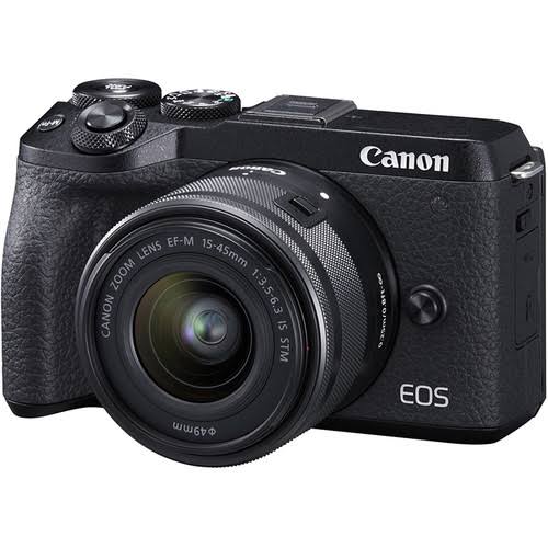 Canon EOS M6 Mark II Mirrorless Digital Camera with 15-45mm Lens (Black) 328034000253/113208005407