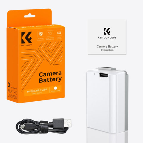 K&F NP-FW50 Camera Battery for Sony with USB-C Charging Port | KF28.0026