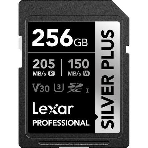 Lexar 256GB Professional SILVER PLUS UHS-I SDXC Memory Card
