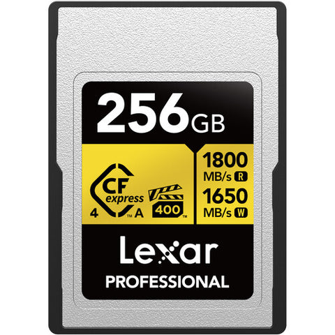 Lexar 256GB Professional GOLD CFexpress 4.0 Type A Memory Card