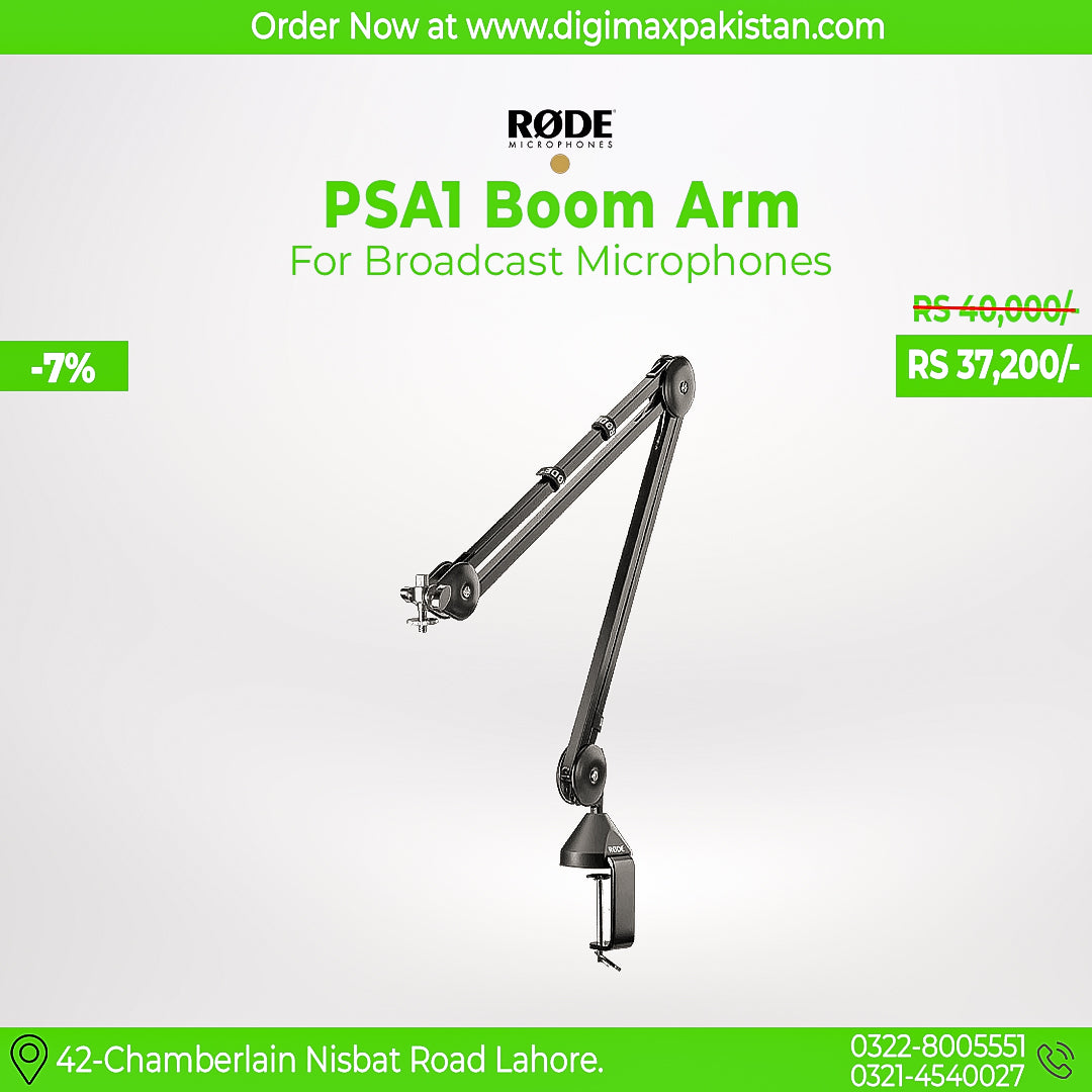 Generic Rode Boom Arm Rode PSA1 Studio Boom Arm for Broadcast Microphones – DigiMax Pakistan