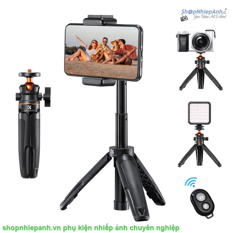 Tripod K&F concept MS-09 KF09.128V3 mini stand for smartphone (with remote and smartphone clip)