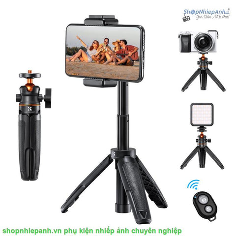Tripod K&F concept MS-09 KF09.128V3 mini stand for smartphone (with remote and smartphone clip)