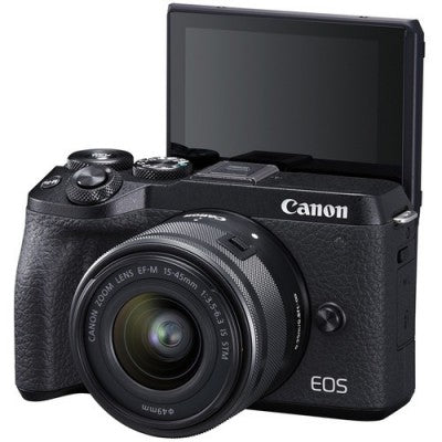 Canon EOS M6 Mark II Mirrorless Digital Camera with 15-45mm Lens (Black)