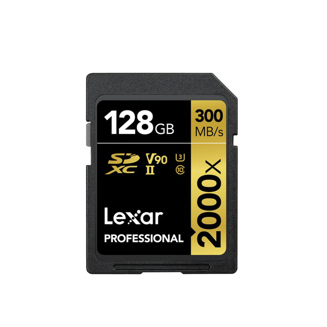 Lexar 128GB 300mb/s Professional 2000x UHS-II SDXC Memory Card