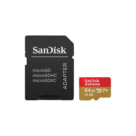 SanDisk 64GB Extreme UHS-I microSDXC Memory Card with SD Adapter