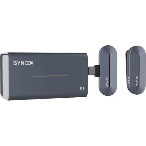 Synco P1T Miniature 1-Person Digital Wireless Microphone System with USB Connector for Android Phones (Stone Blue, 2.4 GHz)