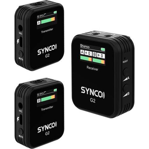 Synco G2 (A2) WAir Ultracompact 2-Person Digital Wireless Microphone System for Mirrorless/DSLR Cameras (2.4 GHz)