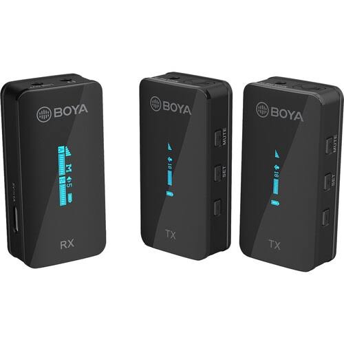 BOYA BY SM6 S2 Digital Camera-Mount True-Wireless 2-Person Microphone System (2.4 GHz)