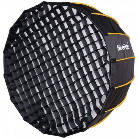 NiceFoto Parabolic Softbox 47.2 inch/120cm Quick Setup Deep Soft Box with Honeycomb Grid and Bowens Mount for Studio Monolight LED Light Photography